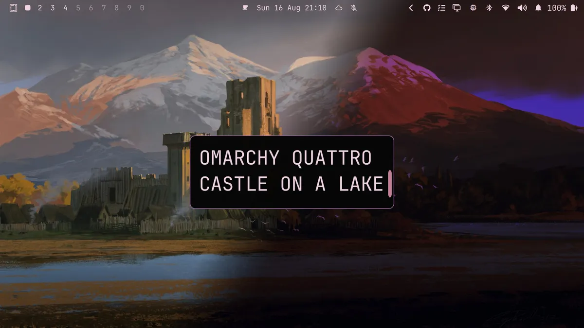 Castle on a Lake theme screenshot