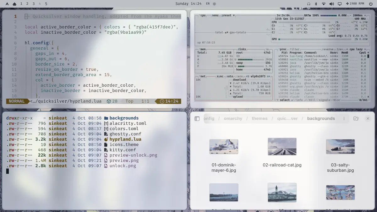 Quicksilver theme screenshot