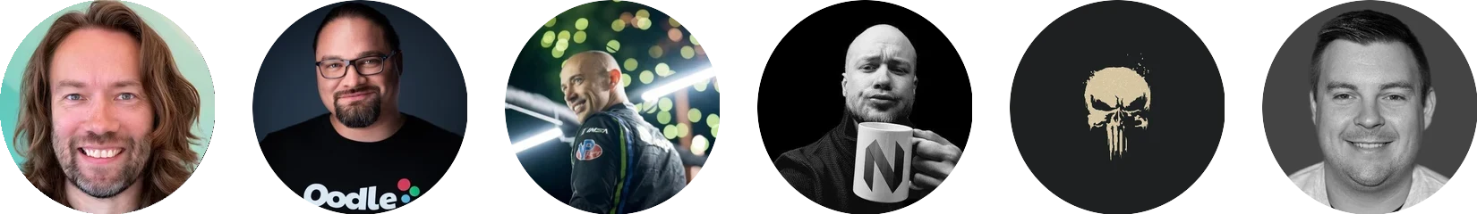 DHH, Ryan Hughes, Tobi Lütke, Bjarne Øverli, HANCORE, na Spencer Bull